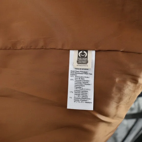 NWT Madewell Blazer Women's 12 Stripe Oversized Brown Pinstripe Notch Lapel wool - Picture 12 of 14